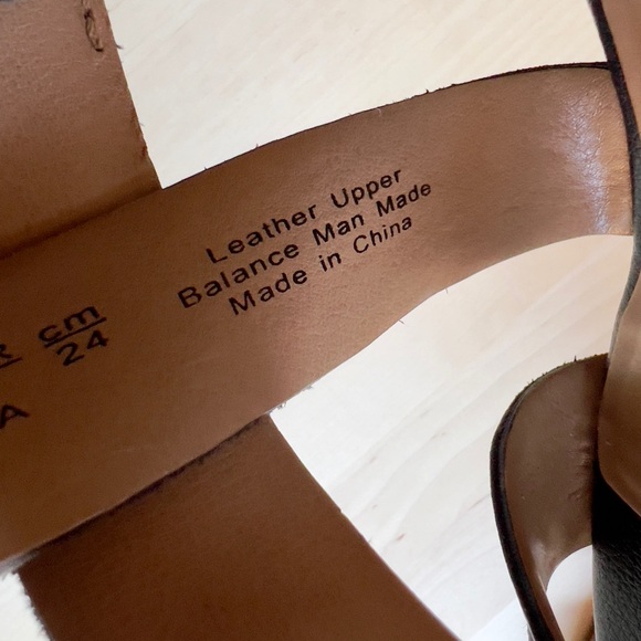 Franco Sarto HELGA Black Leather Silver Hardware Buckle Heel Sandals size 7 - Picture 8 of 11